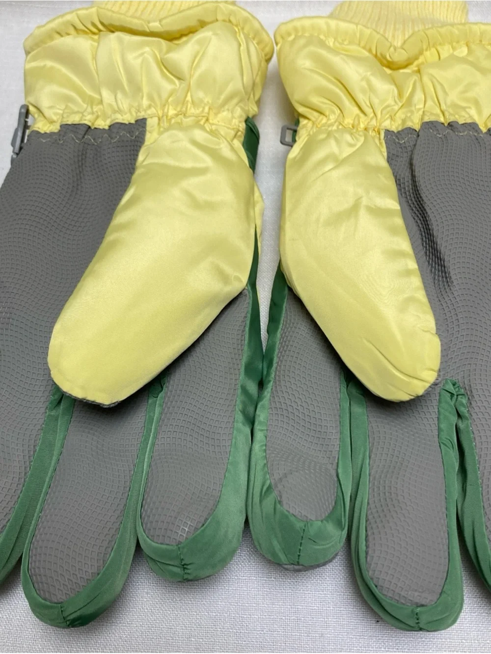 Kids Yellow & Green Dinosaur Winter Gloves